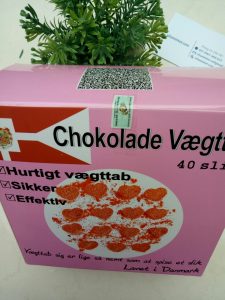 kẹo socola giảm cân đan mạch màu hồng